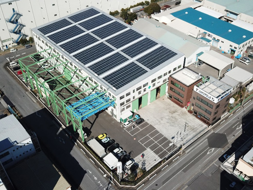 第二工場 太陽光発電の設置